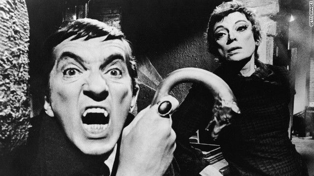 Here's Jonathan Frid as Barnabus Collins in the show Dark Shadows